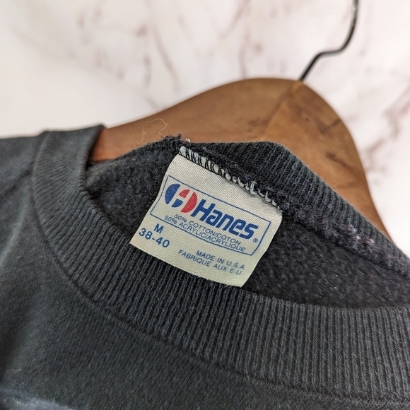 Vintage Rottweiler Sweatshirt Women XS Black Dog Pet 90s Crew Pullover Sweater - Picture 3 of 9